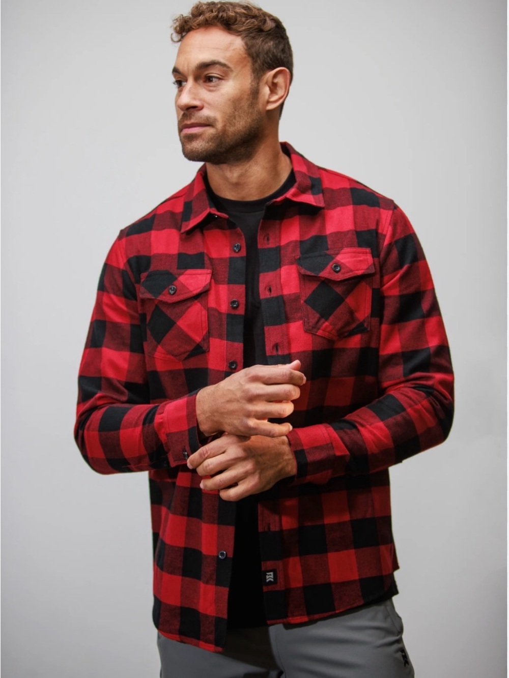 Free Planet Red and Black Buffalo Check Button-Down Shirt